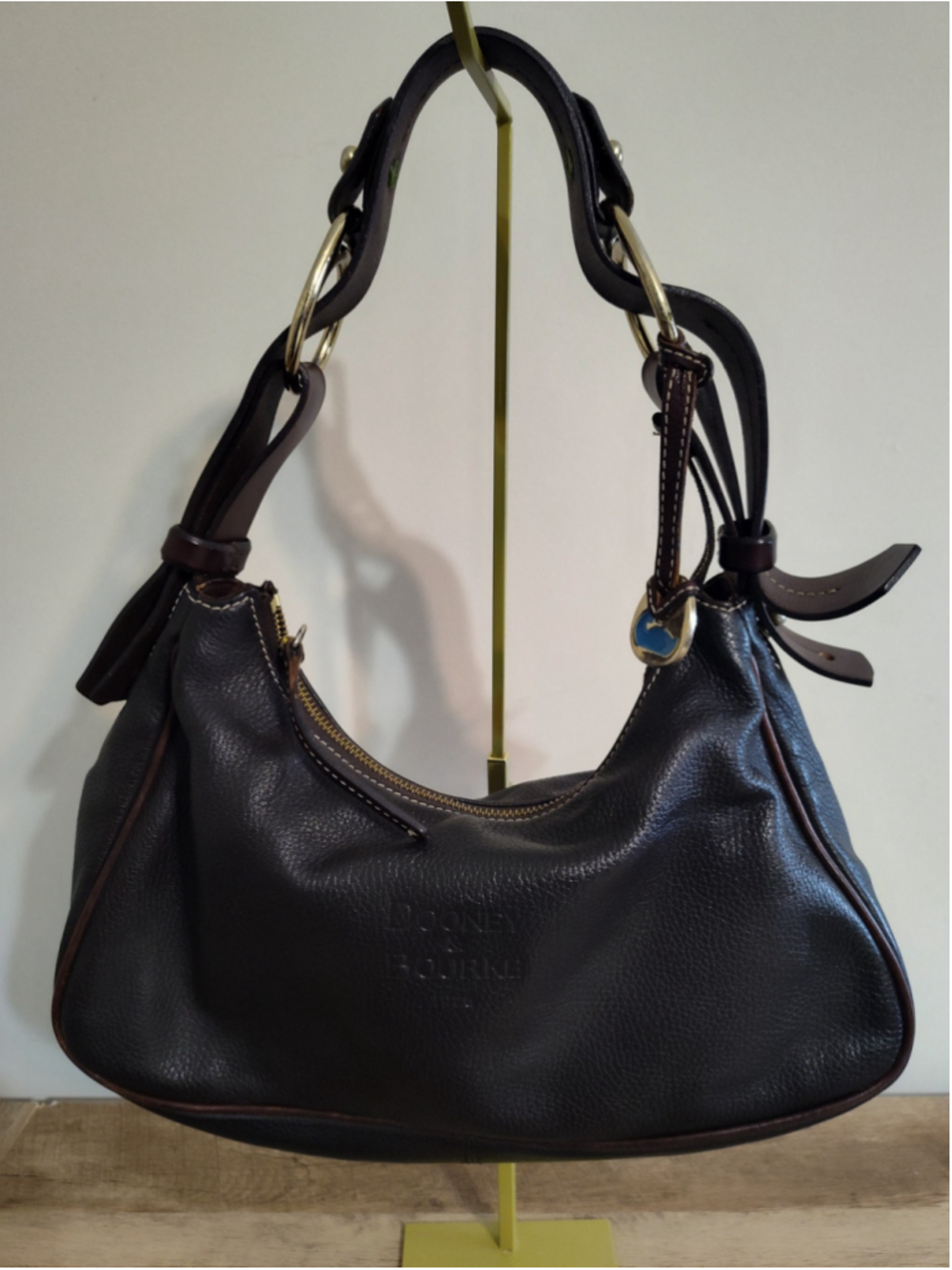 Women's Dooney & Bourke Black Leather Hobo Bag